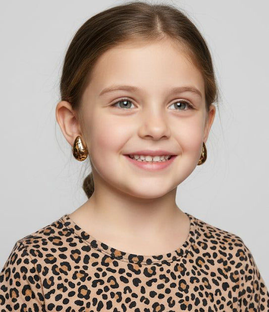 Leopard Print Teardrop Stud Earrings - Wild & Stylish