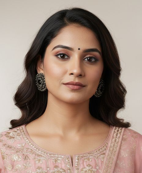 Black Crystal Stud Earrings - Understated Luxury