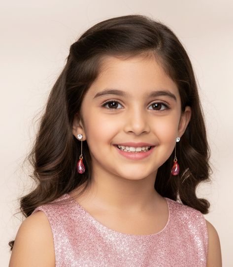 Pink Crystal Drop Earrings - Playful Elegance