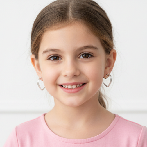 Silver Heart Hoop Earrings - Triple Wire Design