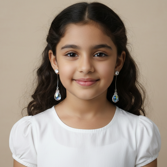 Crystal Clear Teardrop Earrings - Pure Elegance