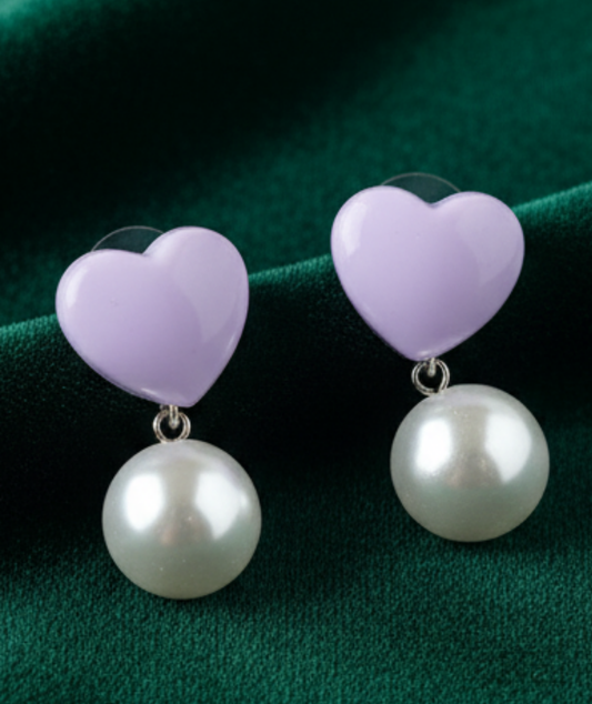 Purple Kids Heart Crystal Drop