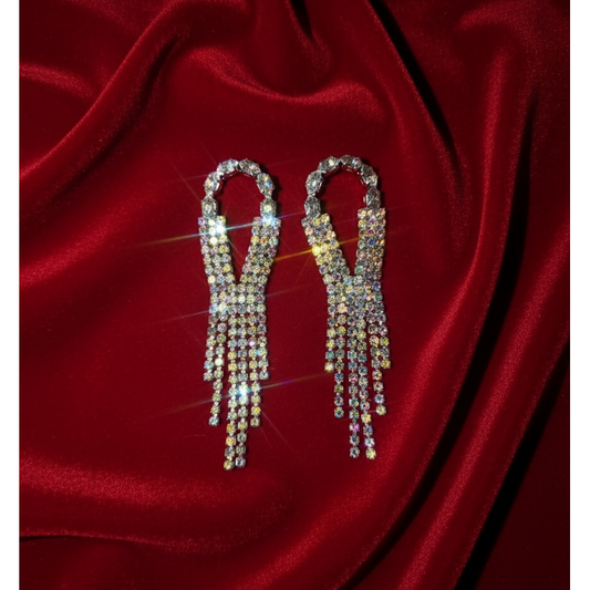 Crystal Cascade Statement Earrings