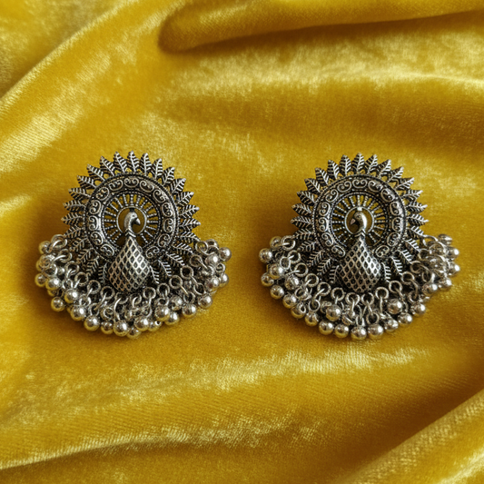 Peacock Heritage Chandelier Earrings